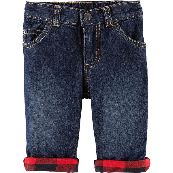 Baby Boy Carter's Buffalo Check Flannel Jeans