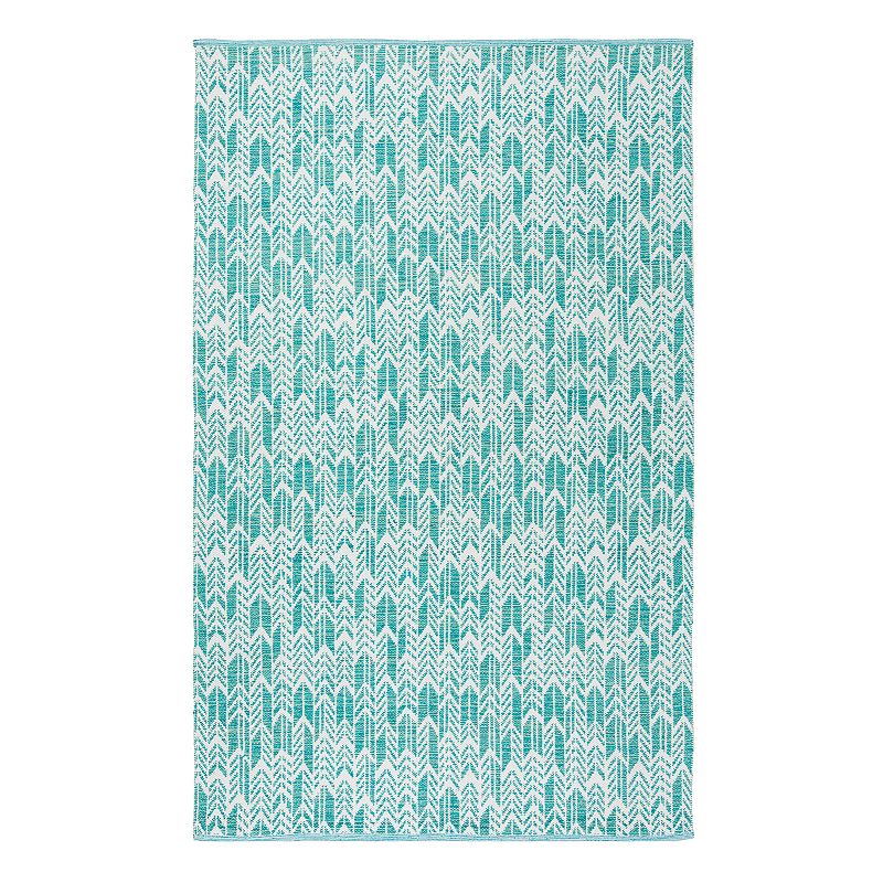 Safavieh Montauk Carina Geometric Rug, Turquoise/Blue, 5X8 Ft