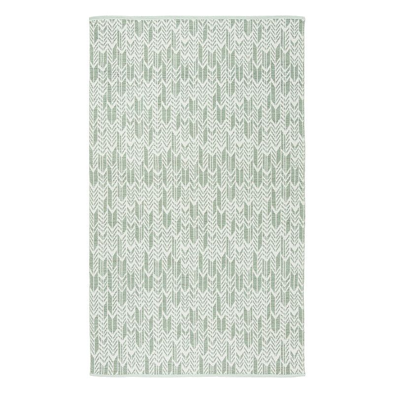 Safavieh Montauk Carina Geometric Rug, Lt Green, 5X8 Ft