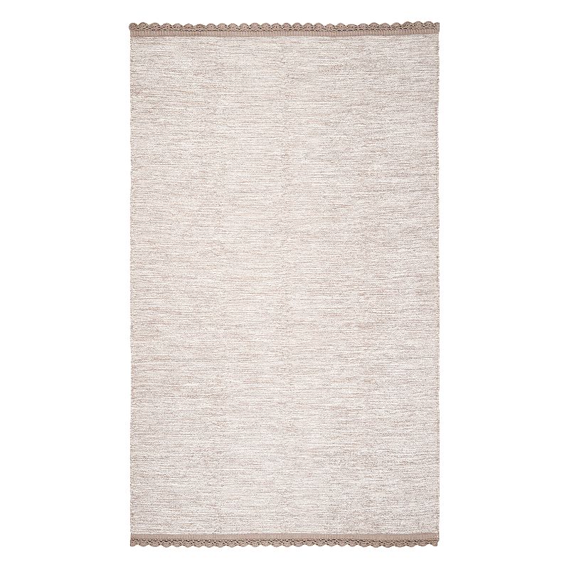 Safavieh Montauk Keegan Solid Rug, Beig/Green, 5X8 Ft