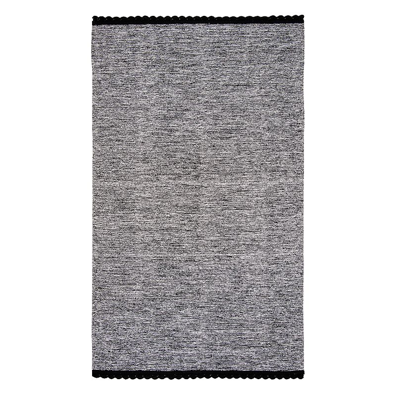 Safavieh Montauk Keegan Solid Rug, Black, 5X8 Ft