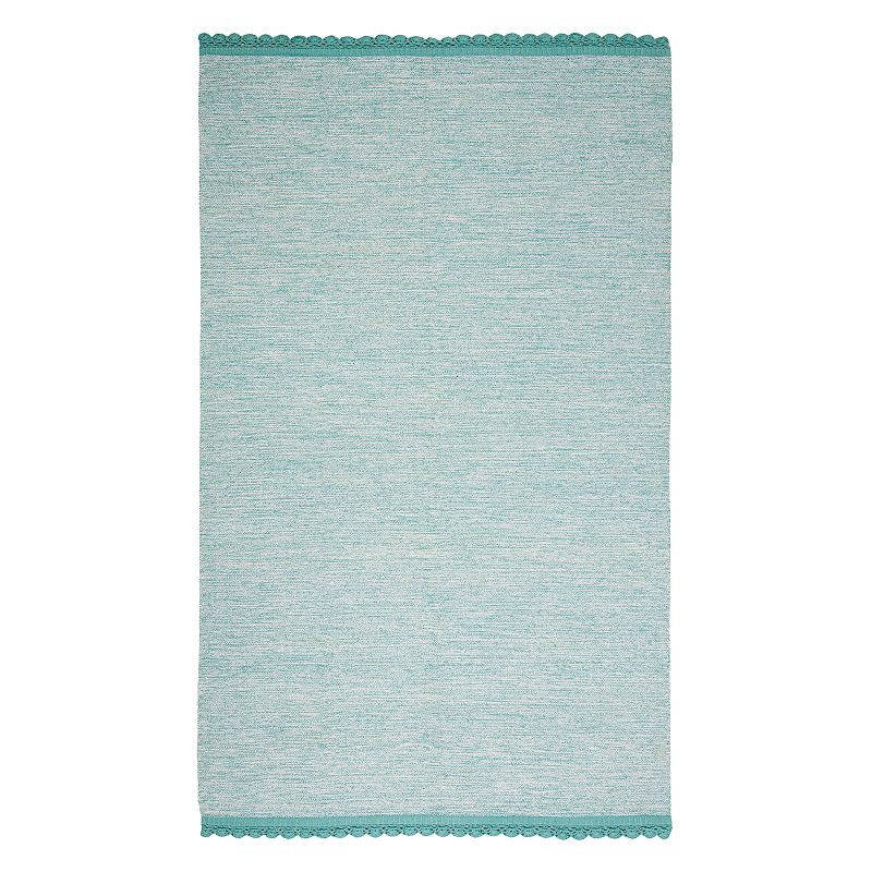 Safavieh Montauk Keegan Solid Rug, Turquoise/Blue, 5X8 Ft