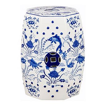 Safavieh Lotus Chinoiserie Pattern Indoor / Outdoor Stool