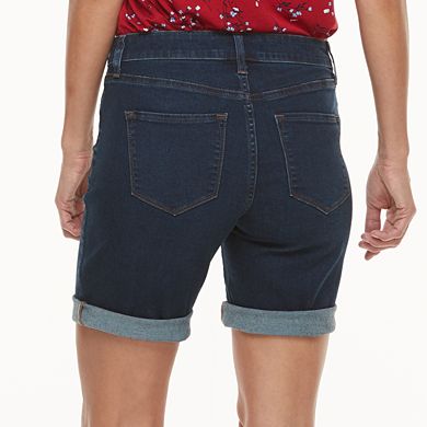 Women's Croft & Barrow® Cuffed Jean Shorts