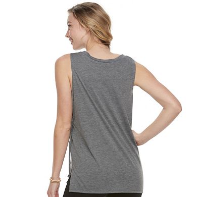 Juniors' SO® Lace-Up Side Tank