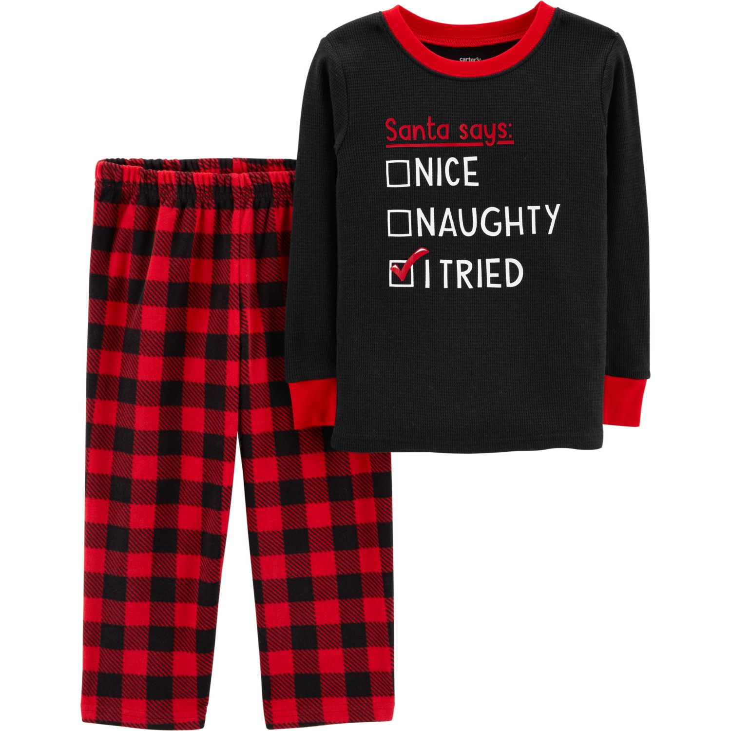 boys red plaid pajama pants