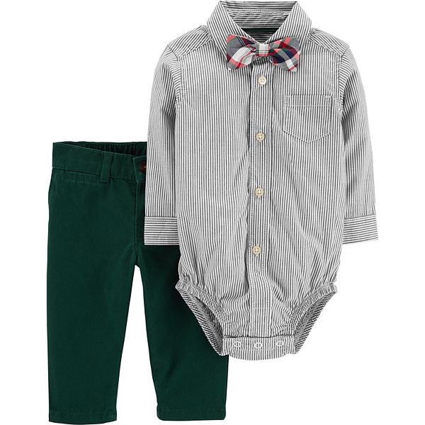 Baby Boy Dress Shirt Button Down T-Shirt with Bow-tie Gentleman Bodysuit Romper for Infants Birthday Party Cake Smash Photo Shoot Wedding Christening