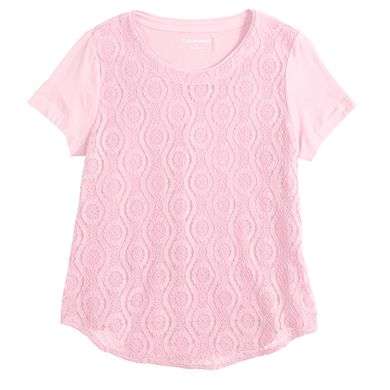 Women's Croft & Barrow® Lace-Front Tee