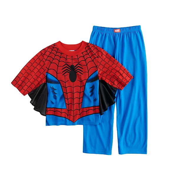 Boys 4 10 Spider Man 2 Piece Uniform Costume Pajama Set