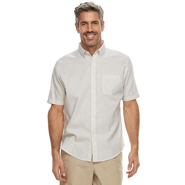 Men's Croft & Barrow® Classic-Fit Linen-Blend Button-Down Shirt