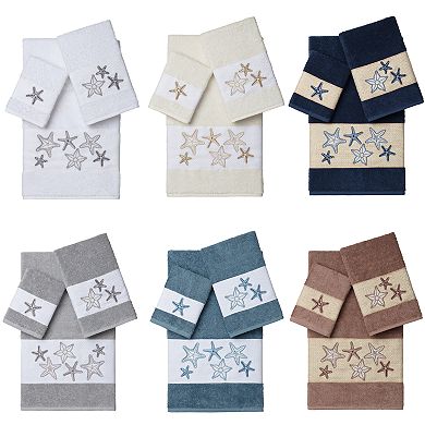 Linum Home Textiles Lydia 3-piece Embellished Bath Towel Set