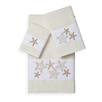 Linum Home Textiles Lydia 3 pc Embellished Bath Towel Set