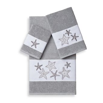 Linum Home Textiles Lydia 3 pc Embellished Bath Towel Set