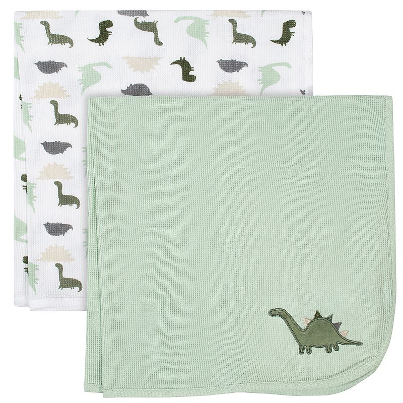 Just Born 2-pack Thermal Dino Swaddle Blankets, Multicolor