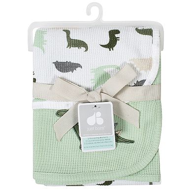 Just Born 2-pack Thermal Whale Swaddle Blankets