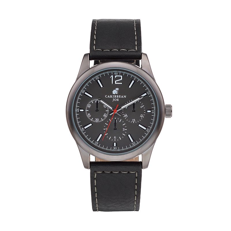 Caribbean Joe Mens Chronograph Watch - CJ7040GU, Size: Medium, Black