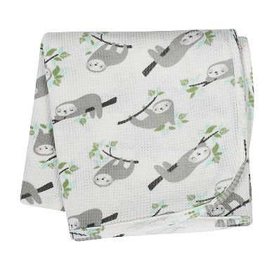 Just Born 2-pack Thermal Sloth Print Blankets