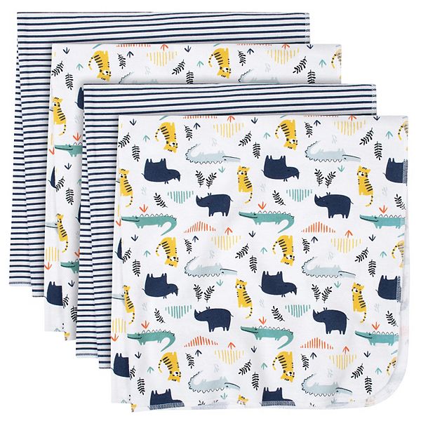Just Born® 4pack Flannel Lions Swaddle Blankets
