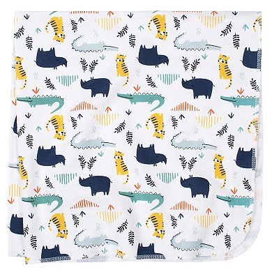 Just Born 4-pack Flannel Lions Swaddle Blankets
