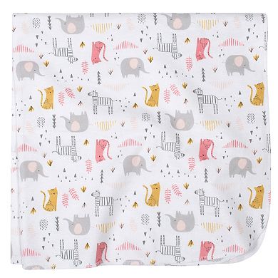 Just Born 4-pack Flannel Heart Swaddle Blankets