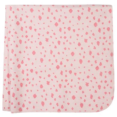 Just Born 4-pack Flannel Heart Swaddle Blankets