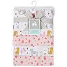 Just Born 4-pack Flannel Heart Swaddle Blankets