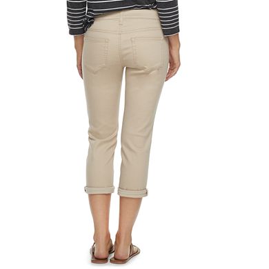 Petite Sonoma Goods For Life® Supersoft Cuffed Capri Jeans
