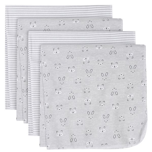 Just Born® 4pack Flannel Triangle Swaddle Blankets