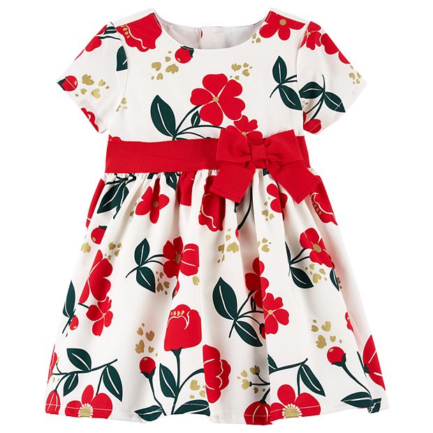 Baby girl carter's floral bow sale dress