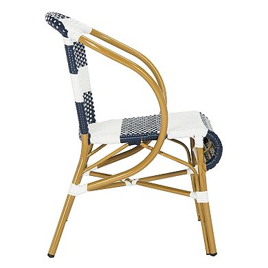 Safavieh Indoor / Outdoor Striped Stacking Bistro Chair 2-piece Set 