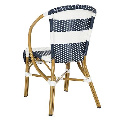 Safavieh Indoor / Outdoor Striped Stacking Bistro Chair 2-piece Set 