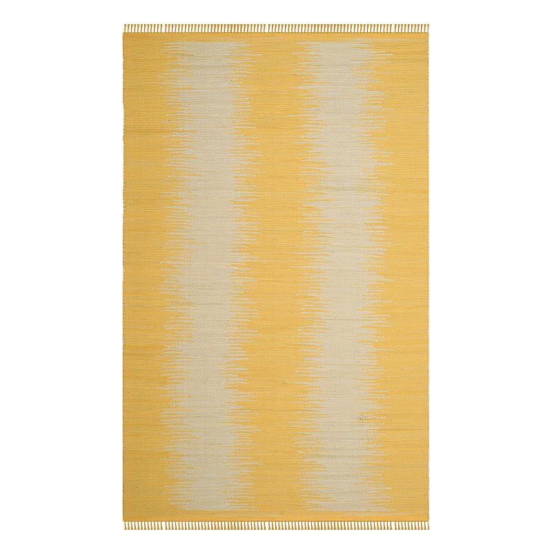 Safavieh Montauk Domenica Abstract Striped Rug, Gold, 6X9 Ft