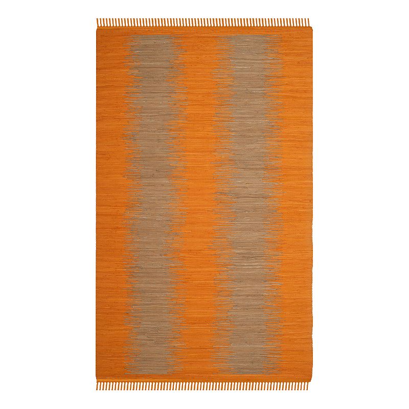 Safavieh Montauk Domenica Abstract Striped Rug, Orange, 6X9 Ft