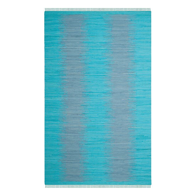 Safavieh Montauk Domenica Abstract Striped Rug, Turquoise/Blue, 6X9 Ft