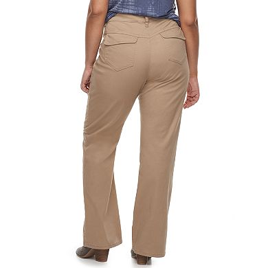 Juniors' Plus Size UNIONBAY Uniform Heather Twill Bootcut Pants