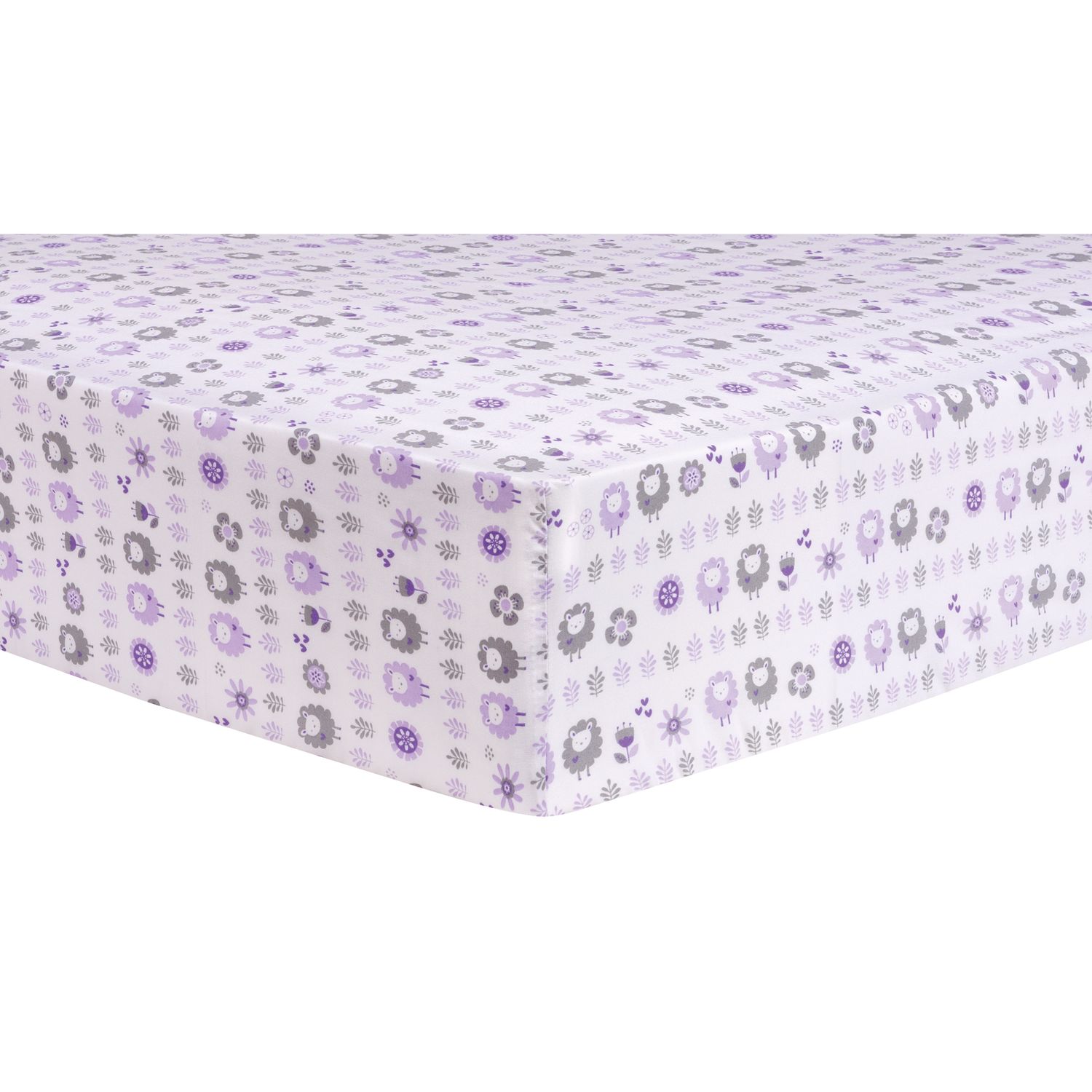 purple fitted crib sheet