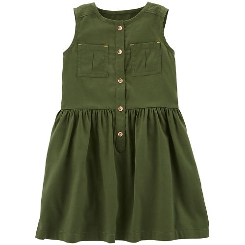 Toddler Girl Carter's Shirred Henley Dress