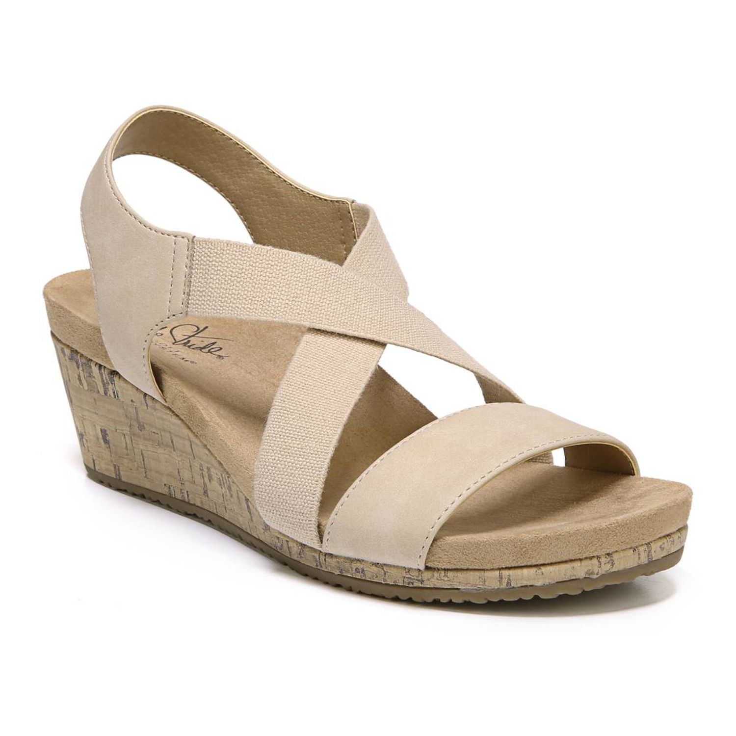 wedge slip on sandals