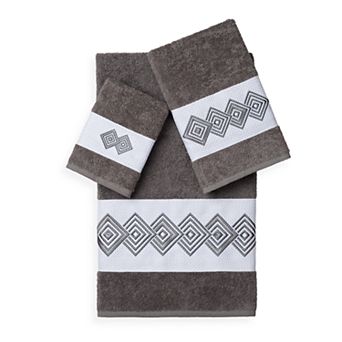 Linum Home Textiles Noah 3 pc Embellished Bath Towel Set