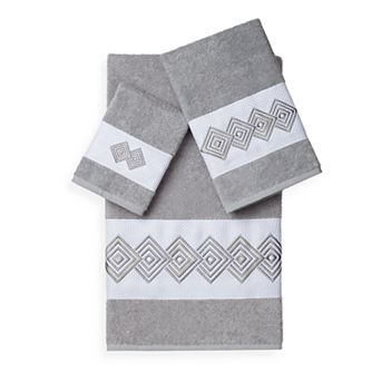 Linum Home Textiles Noah 3 pc Embellished Bath Towel Set