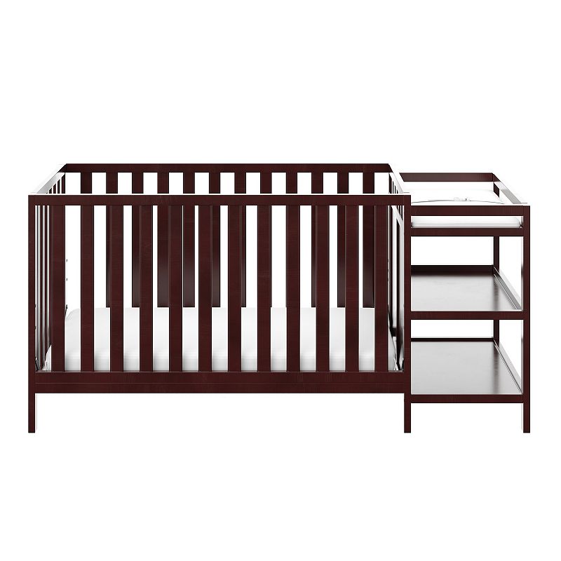 Storkcraft Pacific 4-in-1 Convertible Crib & Changer, Brown
