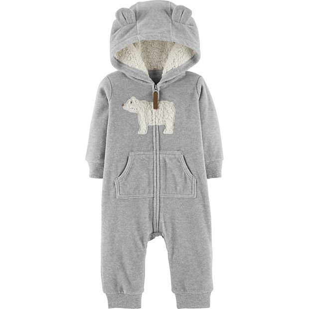 Carters Oshkosh Hooded Thermal Bodysuit