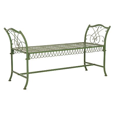 Safavieh Elegant Green Indoor / Outdoor Bench 