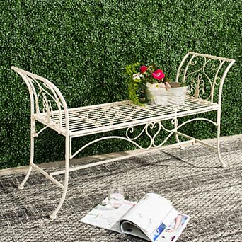 Safavieh Elegant White Indoor / Outdoor Bench