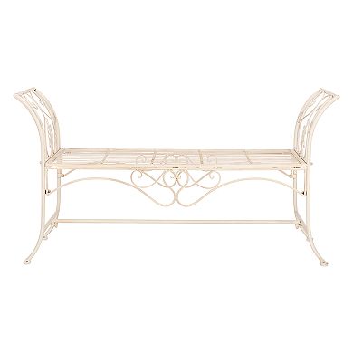 Safavieh Elegant White Indoor / Outdoor Bench