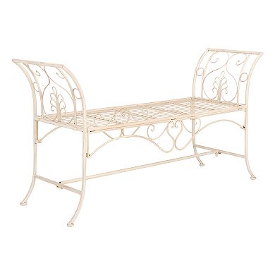 Safavieh Elegant White Indoor / Outdoor Bench 