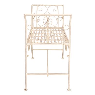Safavieh Elegant White Indoor / Outdoor Bench