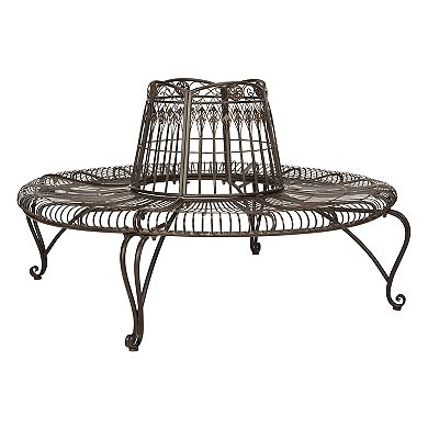 Safavieh Rustic Brown Indoor / Outdoor Circle Bench