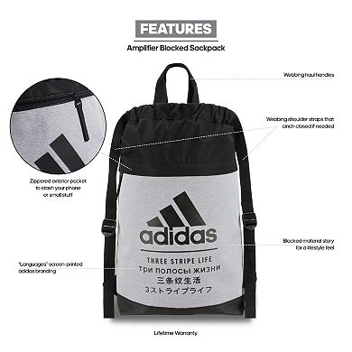 adidas Amplifier Blocked Drawstring Backpack