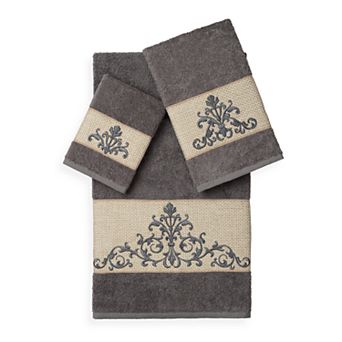 Linum Home Textiles Scarlet 3 pc Embellished Bath Towel Set